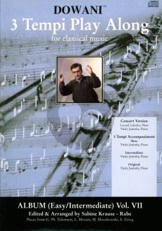 Album Dowani Album Vol.7 (Easy/Intermediate) for Flute Solo Part with Cd (Edited by Sabine Krauze-Rabe)