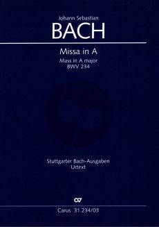 Bach Missa A-Dur BWV 234 Kyrie-Gloria-Messe (Lutherische Messe) (lat.) (Klavierauszug) (Ulrich Leisinger)