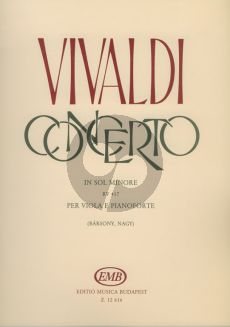 Vivaldi Concerto G-minor RV 417 for Viola and Piano (Barsony/Nagy)