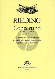 Rieding Concerto D-major Opus 5 Violin and Piano