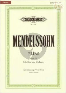 Elias Op.70 Soli-Chor-Orch. Klavierauszug (dt.)