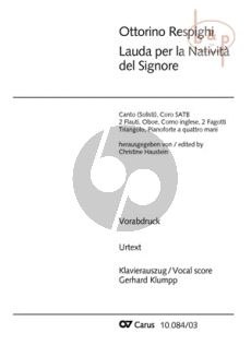 Lauda per la Nativita del Signore (Soli-Choir- Orch.) (Vocal Score)