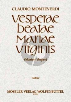 Monteverdi Vesperae Beatae Mariae Virginis Soli-Chor-Orchester Partitur (Gottfried Wolters)