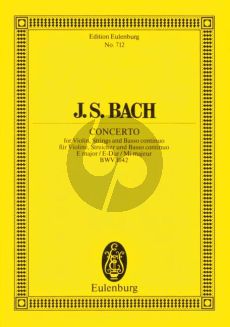Bach Concerto E-major BWV 1042 Violin-Strings-Bc Study Score (edited by Richard Clarke)