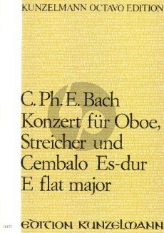 Bach Konzert Es-Dur Oboe-Streicher-Bc Partitur