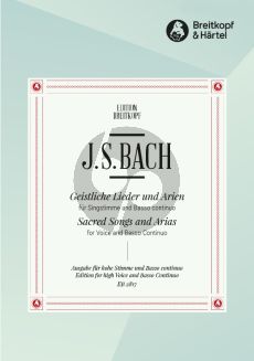 Bach Geistliche Lieder & Arien (BWV 439 - 507 , 508 , 509 , 511 - 517 und 519 - 523) Hohe Stimme (Ernst Naumann)