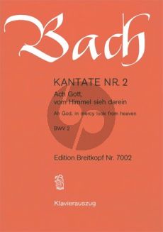 Bach Bach Kantate BWV 2 - Ach Gott, vom Himmel sieh darein (Ah God, in mercy look from heaven) KA (dt./engl.)