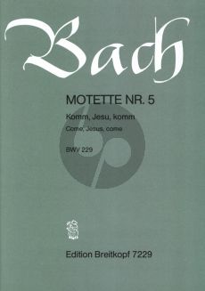 Bach Komm Jesu Komm BWV 229 SATB-SATB und Klavier (Herausgeber Rainer Weber)