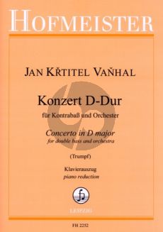 Vanhal Konzert D-dur Kontrabass und Orchester (KA) (mit Extra Solostimme in Facsimile) (Klaus Trumpf)