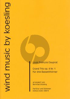 Dauprat Grand Trio Op.4 No.1 3 Basset horns (Score/Parts)