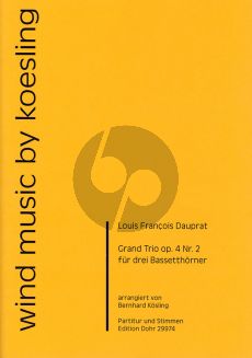 Dauprat Grand Trio Op.4 No.2 3 Basset horns (Score/Parts)