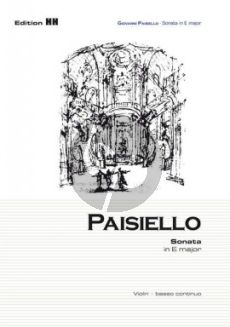 Paisiello Sonata E-major Violin and B.C. (edited by Adriano Cirillo)