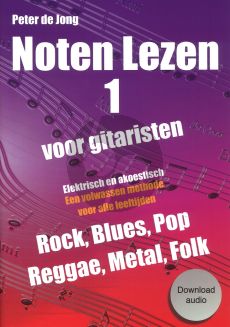 Peter de Jong Noten lezen voor gitaristen deel 1 (Boek met Download Audio)