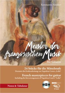 Album Meister der Französischen Musik fur Gitarre mit TAB (Buch mit Cd) (24 Stucke fur die Mittelstufe) (Herausgegeben von Konstantin Vassiliev)