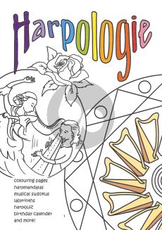 Kleur en doe Boek bij Harpologie (geen bladmuziek)