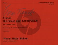 Franck Orgelwerke Vol.2 - Pastorale Op.19 -Priere Op.20 - Final Op.21 (Wiener-Urtext)