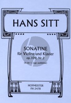 Sitt Sonatine Op.109 No.2 Violine-Klavier (Hertel)