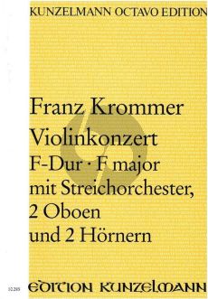 Krommer Konzert F-dur Violine und Orchester (Partitur) (Thomas Wicky-Borner)