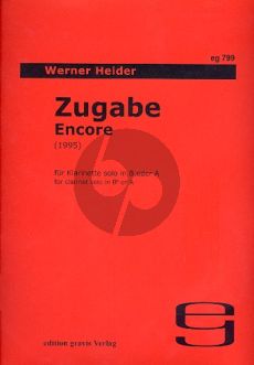 Heider Zugabe (Encore) (1995) for Clarinet