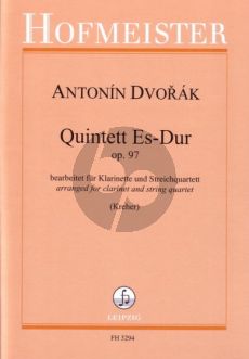 Dvorak Quintet E-flat major Op.97 Clarinet- 2 Vi.-Va.-Vc. (Score/Parts) (arr. Matthias Kreher)