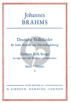 Brahms Deutsche Volkslieder vol.1 High (germ./engl.)