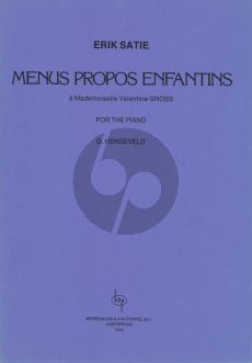 Satie Menus Propos Enfantines piano solo