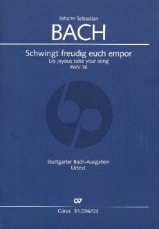 Bach Kantate BWV 36 Schwingt freudig euch empor Soli-Chor-Orch. Klavierauszug (dt./eng.) (ed. Klaus Hofmann)