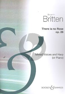 Britten There Is No Rose SATB & harp (from Ceremony of Carols Opus 28)