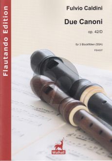 Caldini Due Canoni Op.42/D für 3 Blockflöten (SSA)