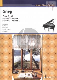Peer Gynt Suite 1 - 2 Opus 46 und 55 fur Klavier