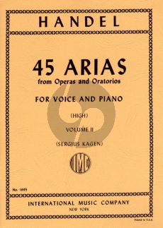 Handel 45 Arias Vol.2 High Voice (Sergius Kagen)