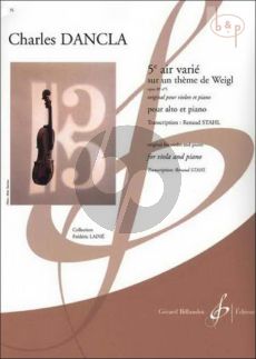 Air Varie d'apres un theme de Weigl Op.89 No.5 (orig. Violin) (transcr. Renaud Stahl)