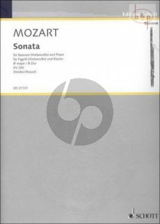 Sonata B-flat major KV 292 (Bassoon[Vc.]-Pi.)