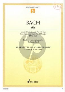 Air BWV 1068 (from Orchestral Suite No.3 D-major) Clarinet-Piano