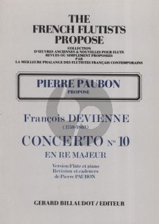 Devienne Concerto No.10 D-major Flute et Orchestre Edition pour Flute et Piano (edited by Pierre Paubon)