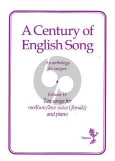 A Century of English Song Vol.4 Medium/Low with Piano Accompaniment