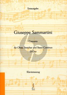 Sammartini Konzert D-dur Oboe, Streicher und Bc Ausgabe Oboe und Klavier (Herausgegeben von Bernhard Forster)