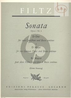 Sonate D-dur Op.2 No.4 2 Flutes and Bc