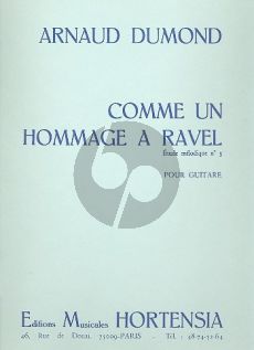 Dumond Comme un Hommage a Ravel pour Guitare