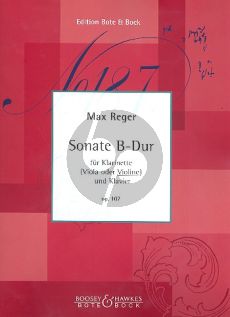 Reger Sonate B-dur Op. 107 Violine und Klavier