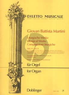 Martini Liturgische Werke Vol.2 Manuskriptwerke (Scarpa (Toccaten-Stucke-Elevation-Post Communio) (Herausgeber Jolando Scarpa)