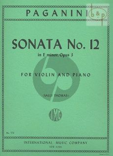 Sonata Op.3 No.12 e-minor