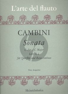 Cambini Sonate No. 4 C-dur Flöte und Bc (aus Premier Livre de Sonate 1782) (Peter Anspacher)