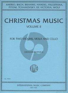 Album Christmas Music Vol.2 String Quartet 2 Violins, Viola and Violoncello (Score/Parts) (edited by Graham Bastable)