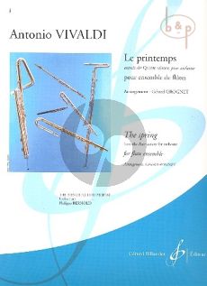 Printemps (from the 4 Seasons) (Flute Solo- 2 Flutes-Alto Flute-Bass Flute) (Score/Parts)