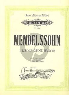 Mendelssohn 4 Lieder ohne Worte Op.38 - 53 - 62 - 85 2 Gitarren (arr. Jurgen Schollmann)