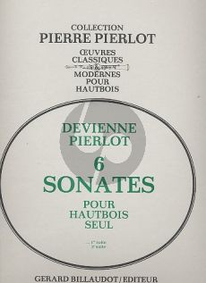 Devienne 6 Sonates Vol.1 No.1-3 Oboe solo (Pierlot)