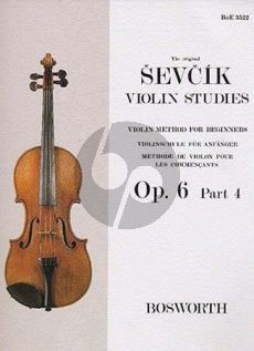 SEvcik Violin Method for Beginners Op.6 Vol.6 (Studies Preparatory to the various Positions)