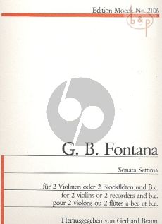 Sonata Settima d-moll 2 Violins [Rec.]-Bc