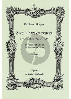 Goepfart 2 Charakterstucke Op.31 fur Fagott und Klavier (Herausgeber William Waterhouse)